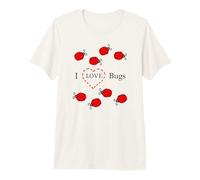 I Love Bugs para niños Mariquitas y corazón Camiseta Premium
