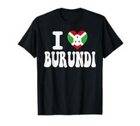 I Love Burundi - Bandera de corazón Retro para Viaje Camiseta