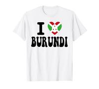I Love Burundi - Bandera de corazón Retro para Viaje Camiseta