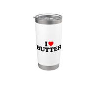 I Love Butter, I Heart Butter Vaso térmico de acero inoxidable de doble pared
