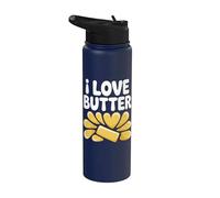 I Love Butter Spread Cocina alegre Stainless Steel Insulated Water Bottle