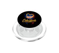 I Love Cabo Verde Vacaciones Travel Golden Heart Flag Turista PopSockets PopGrip para MagSafe