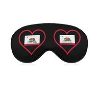 I Love California Red Heart Funny Sleep Eye Mask Soft Blindfold Eye Cover con correa ajustable Night Eyeshade para hombres y mujeres