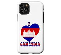 I Love Cambodia Orgullo Camboyano Orgullo Cool Bandera Corazón Diseño Carcasa para iPhone 11 Pro