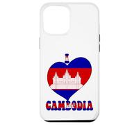 I Love Cambodia Orgullo Camboyano Orgullo Cool Bandera Corazón Diseño Carcasa para iPhone 12 Pro MAX