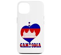 I Love Cambodia Orgullo Camboyano Orgullo Cool Bandera Corazón Diseño Carcasa para iPhone 13