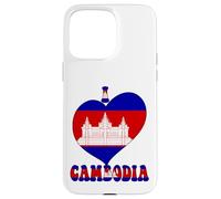 I Love Cambodia Orgullo Camboyano Orgullo Cool Bandera Corazón Diseño Carcasa para iPhone 15 Pro MAX