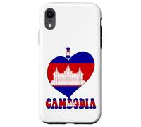 I Love Cambodia Orgullo Camboyano Orgullo Cool Bandera Corazón Diseño Carcasa para iPhone XR