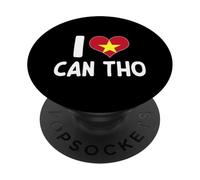 I Love Can Tho Bandera de corazón de Vietnam PopSockets PopGrip Adhesivo