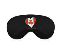 I Love Canada Day Eye Mask con correa ajustable para hombres y mujeres Night Sleeping Travel Siesta