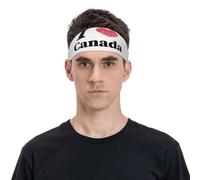 I Love Canada Diadema para hombres y mujeres, banda deportiva para viajes, yoga, fitness, ciclismo, baloncesto, fútbol, ejercicio, diademas que absorben la humedad