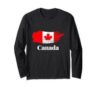I Love Canada Flag, Enjoy Wear Cool Canada Graphic Design Manga Larga