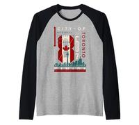 I Love Canada, Men's Women's Kids Canada Graphic Design Camiseta Manga Raglan