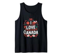 I Love Canadá Naturaleza Alce Hoja De Arce Camiseta sin Mangas