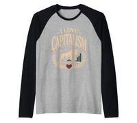 I Love Capitalism Capitalismo Emprendedor Bolsa Inversor Camiseta Manga Raglan