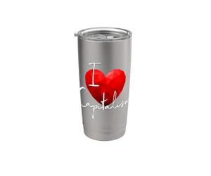 I Love Capitalism Capitalismo Emprendedor Bolsa Inversor Vaso térmico de acero inoxidable de doble pared