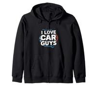 I Love Car Guys Automotive Entusiasta Diversión Sudadera con Capucha