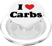 I Love Carbs/Pan, Gluten, Donuts, Sandwiches, Bagels PopSockets PopGrip para MagSafe