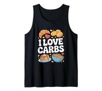 I Love Carbs Pasta Panqueques Pan Camiseta sin Mangas