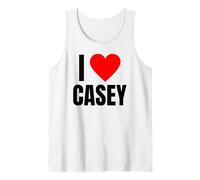 I Love Casey Nombre Personalizado Hombres BFF Corazón Amigo Niños Camiseta sin Mangas