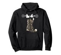 I Love Cats and Coffee Funny Tabby Cat Dibujo a Bordo Sudadera con Capucha
