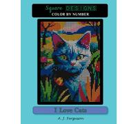 I Love Cats Color by Number book - Standard paper