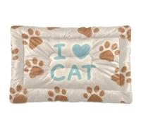 I Love Cats Paw - Tapete de cama para perro, antideslizante, suave, cómodo, para perros medianos/grandes, 36 x 24 pulgadas