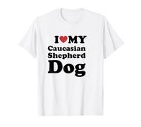 I Love Caucasian Shepherd Dog Camiseta
