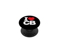 I Love CB Initials First Last Name Personalised Red Heart PopSockets PopGrip Adhesivo