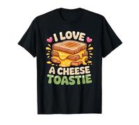 «I Love Cheese Toasties», Divertido diseño británico de Comida reconfortante Camiseta