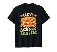 «I Love Cheese Toasties», Divertido diseño británico de Comida reconfortante Camiseta