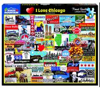 I Love Chicago Rompecabezas 1000 Piezas White Mountain 760mm x 610mm
