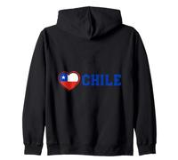 I Love Chile Corazón Bandera Chile Sudadera con Capucha