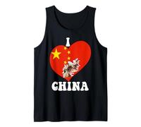 I Love China Orgullo chino orgullo bandera gran pared impresión corazón Camiseta sin Mangas