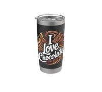 I Love Chocolate Sweet Treats Pasión Vaso térmico de acero inoxidable de doble pared
