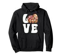 I Love Christmas Dog Cuddle with Teddy Bear Golden Retriever Sudadera con Capucha