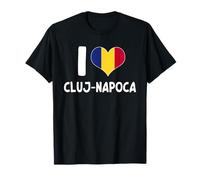 I Love Cluj-Napoca Rumania Bandera Rumana Corazón Camiseta