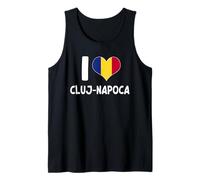 I Love Cluj-Napoca Rumania Bandera Rumana Corazón Camiseta sin Mangas