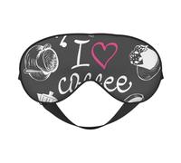 I Love Coffee - Antifaz para dormir, doble cara, para mujeres y hombres, cubiertas opacas para dormir, viajes