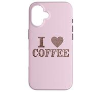 I Love Coffee Beans Java Joe Cafe Capuchino Espresso Descafeinado Carcasa para iPhone 16
