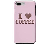 I Love Coffee Beans Java Joe Cafe Capuchino Espresso Descafeinado Carcasa para iPhone 7 Plus/8 Plus