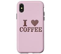 I Love Coffee Beans Java Joe Cafe Capuchino Espresso Descafeinado Carcasa para iPhone X/XS