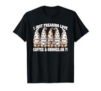 I Love Coffee Gnomes Women Funny Saying For Coffee Mom Camiseta