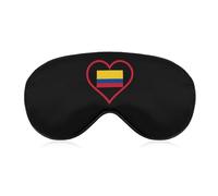 I Love Colombia - Antifaz de corazón rojo para dormir con los ojos vendados y correa ajustable para dormir y viajar