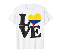 I Love Colombia Bandera Corazón Patriótico Viaje Camiseta