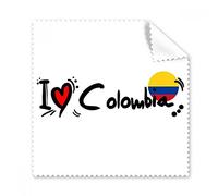 I Love Colombia Bandera de palabra Love corazón ilustración gafas paño de limpieza paño móvil limpiador de pantalla 5 unidades regalo