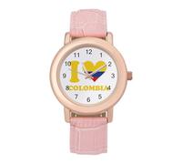 I Love Colombia - Reloj de pulsera para mujer, correa suave, regalo para cumpleaños, día de San Valentín
