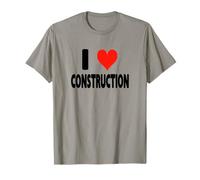 I Love Construction Heart Build Building Road Builder Herramientas Camiseta