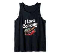 I Love Cooking - Batidor de cocina y diseño de chile Camiseta sin Mangas