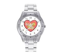 I Love Corn Dogs - Reloj de pulsera de acero inoxidable para hombre, de negocios, relojes personalizados para mujer